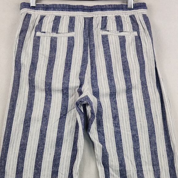 Rails “Emmie” Striped Linen/Rayon Pants Women’s Medium Blue Cream Pockets Casual - Picture 7 of 15